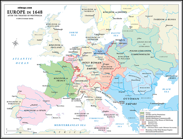 Map: Charlemagne's Empire in 814 - World History Maps